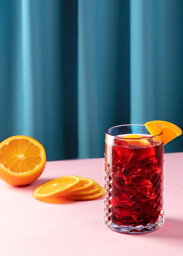 Cranberry and orange iced tea