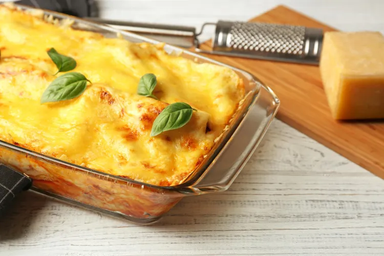 Creamy mashed potato and cheese bake