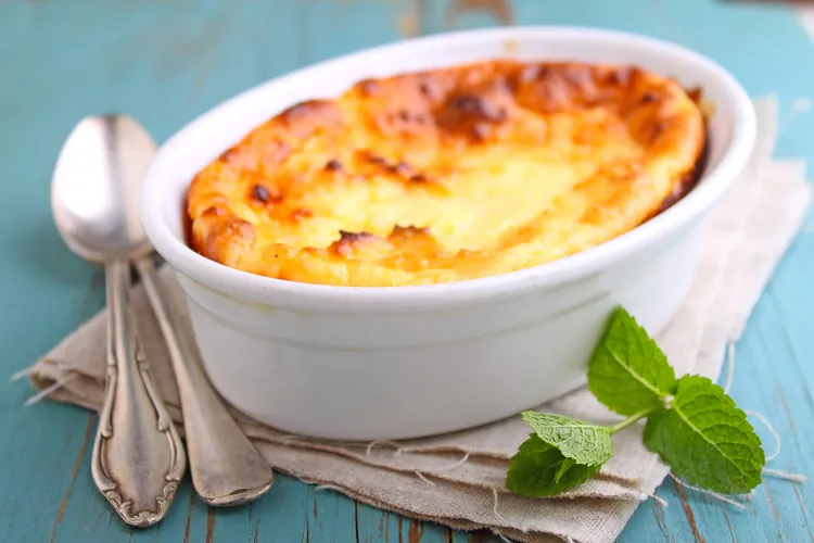 Double-baked cheese souffles