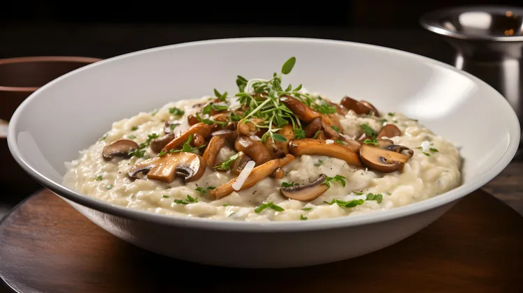 Mixed mushroom and thyme risotto