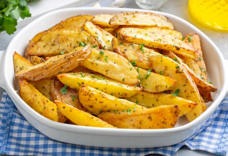 Parmesan and rosemary potato wedges