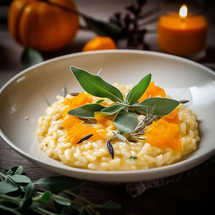 Roasted pumpkin and herb risotto