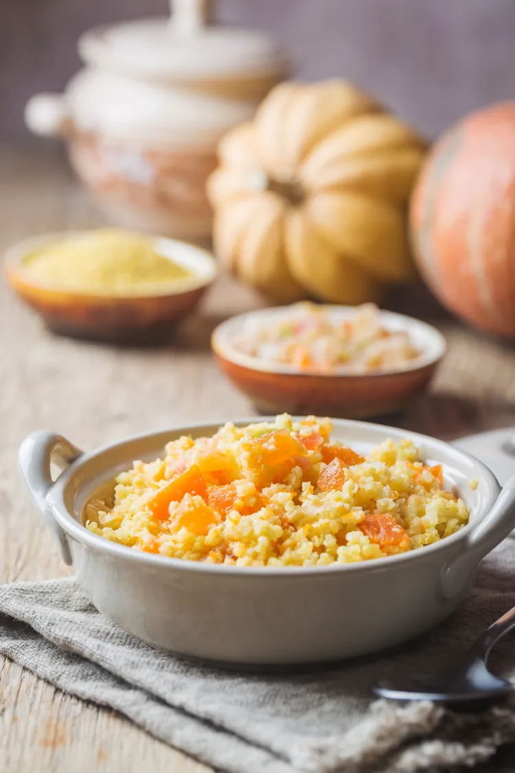 Spicy pumpkin microwave risotto