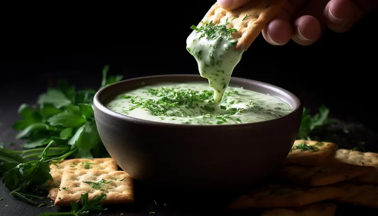 Spinach, basil and cashew dip