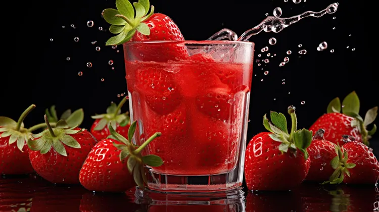 Strawberry vodka cup