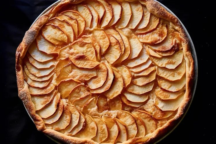 Apple and almond galette