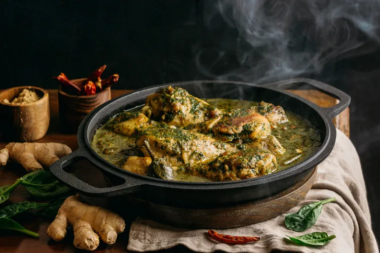 Chicken spinach curry
