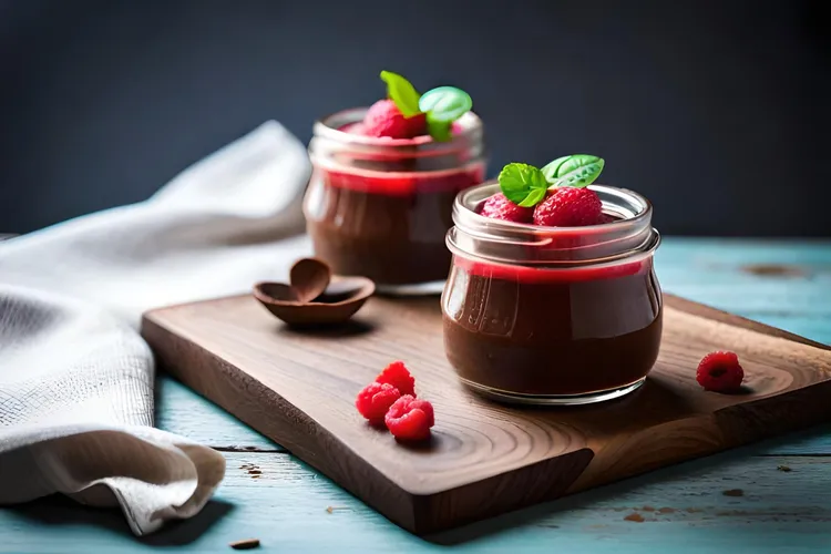 Dark chocolate and raspberry mousse