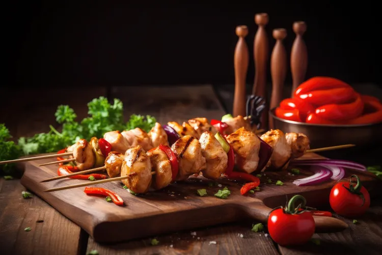 Easy spicy chicken skewers