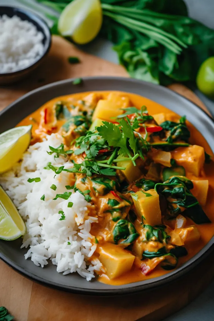 Fish and pumpkin red curry