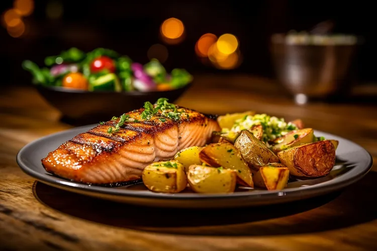 French-style salmon and potatoes