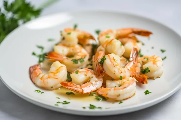 Garlic shrimps with provencale mayonnaise