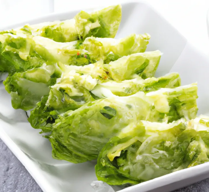 Lettuce wedges with herb dressing