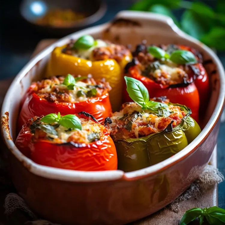 Middle eastern stuffed capsicums