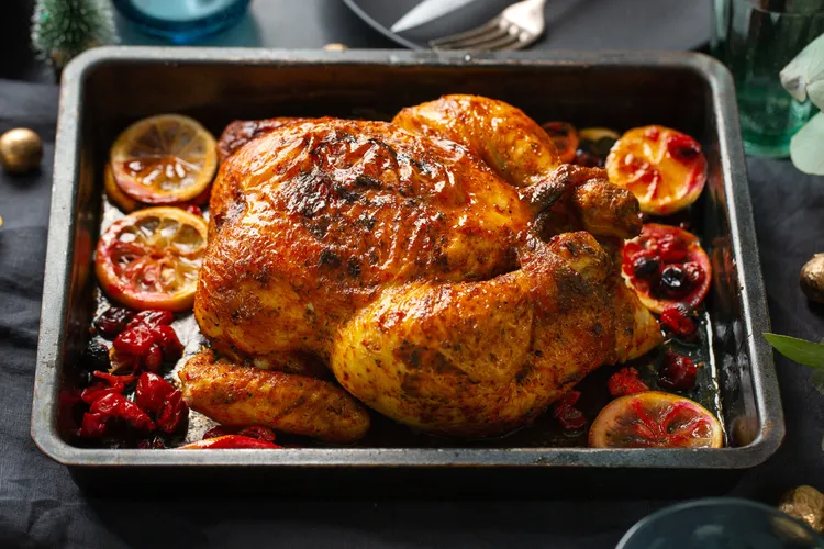 One-pan slow-roasted chicken with olives
