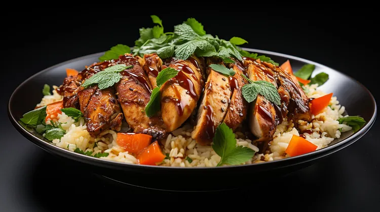 One-pan sticky chicken and 'fried' rice