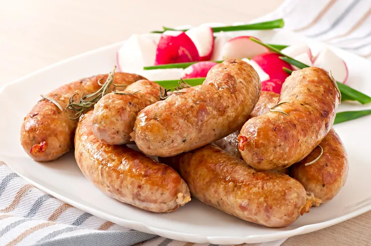 Pork and fennel sausages