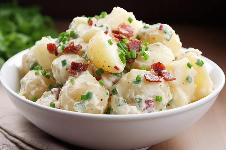Potato salad with dijon mustard mayonnaise