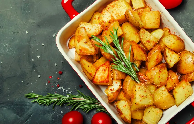 Roast potatoes with cumin & fennel