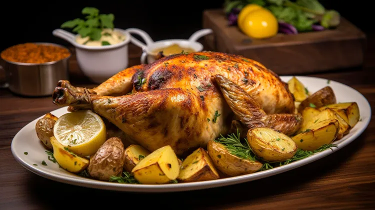 Tarragon and lemon roast chicken