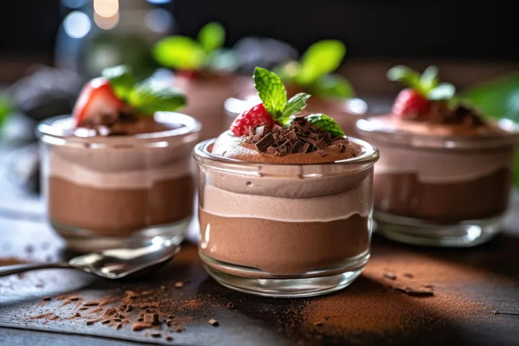Two-tone chocolate mousse