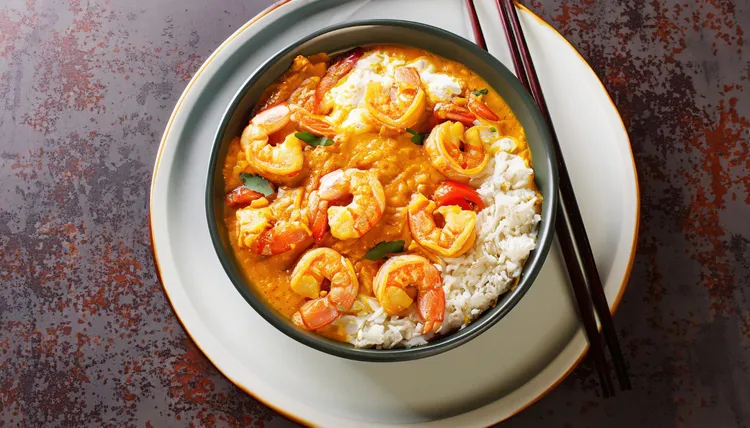 Creamy shrimp curry