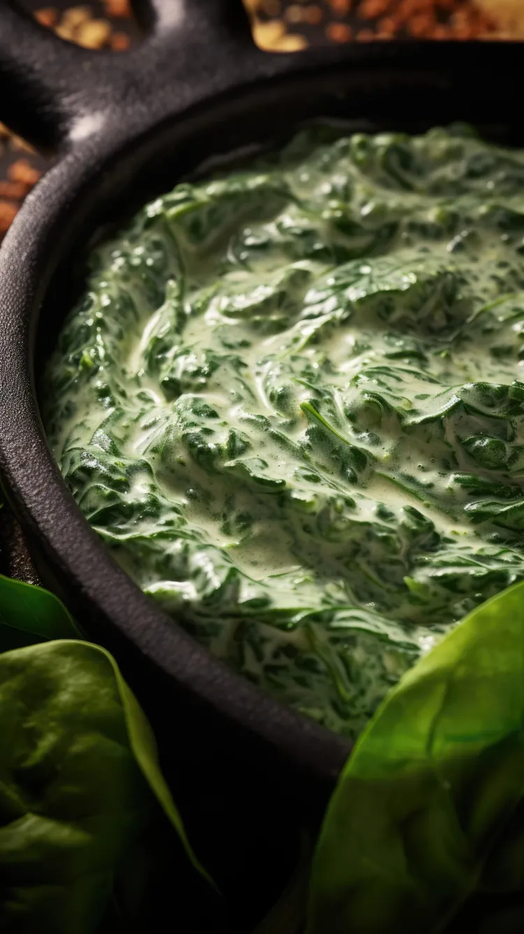 Spinach dip with roast carrot batons