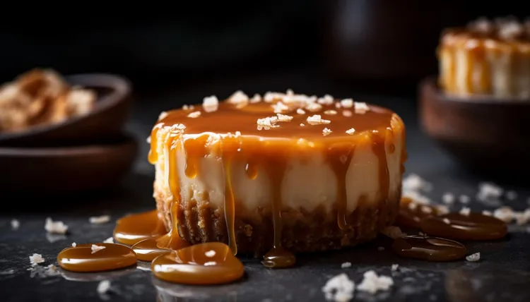 Sticky caramel pudding with ginger custard