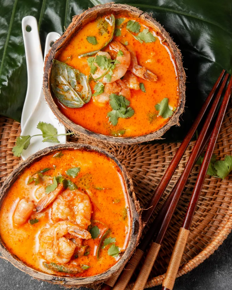 Thai shrimp and pumpkin curry