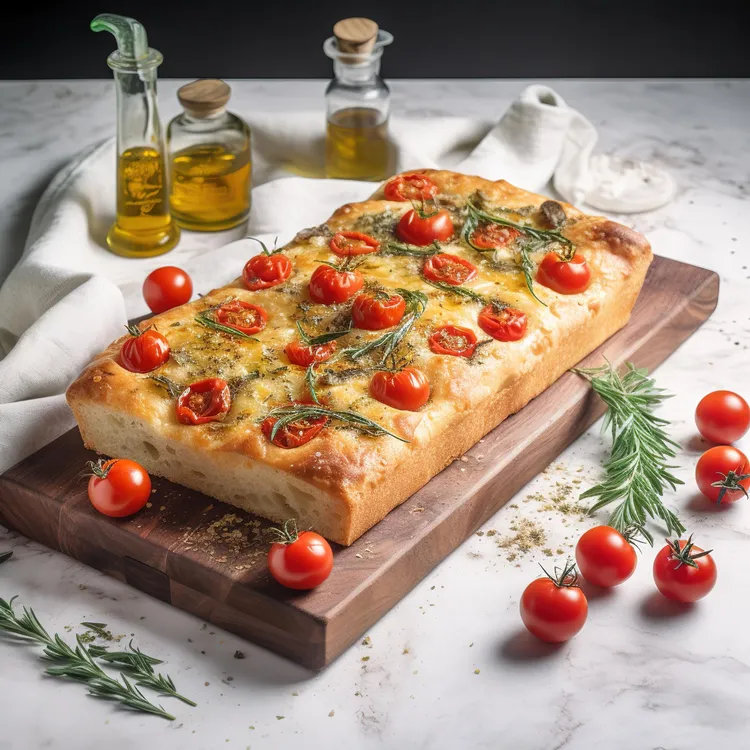 Tomato and rosemary focaccia