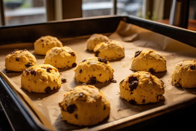 White choc and craisin scones