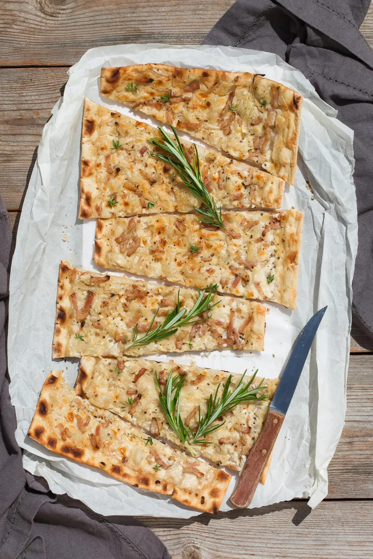 Caramelised onion and thyme foccacia