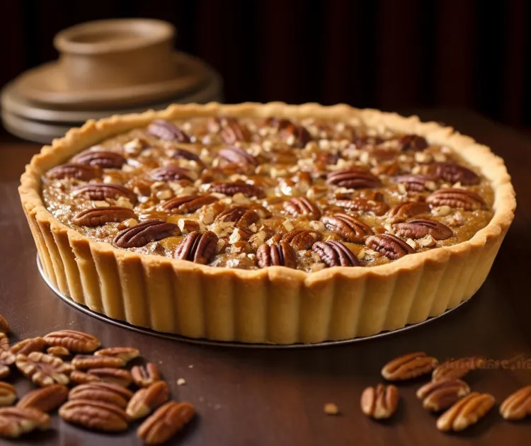 Nutty maple tart