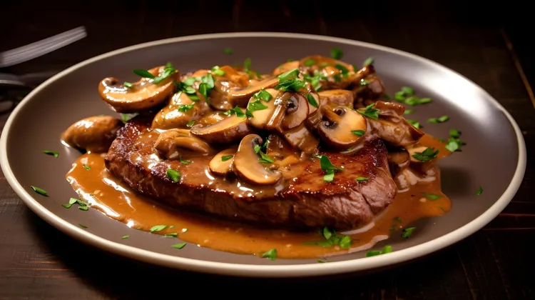 Red wine beef and mushrooms