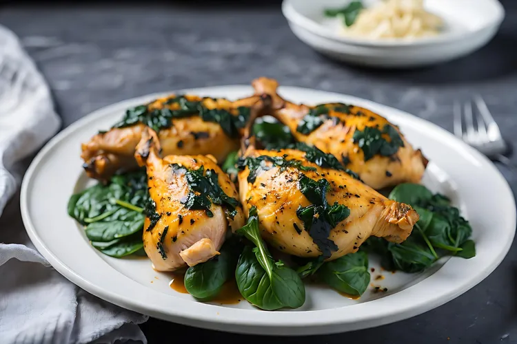 Spinach & feta barbecued chicken