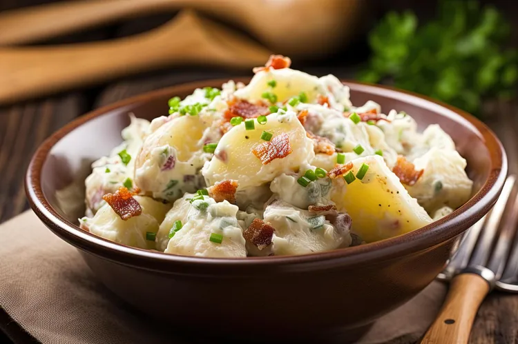 Warm potato salad