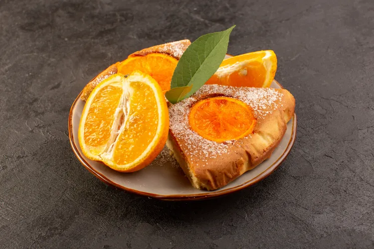 Orange curd tart