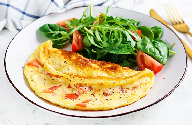 Omelette with peppers