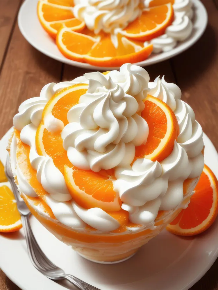 Oranges with white chocolate cream