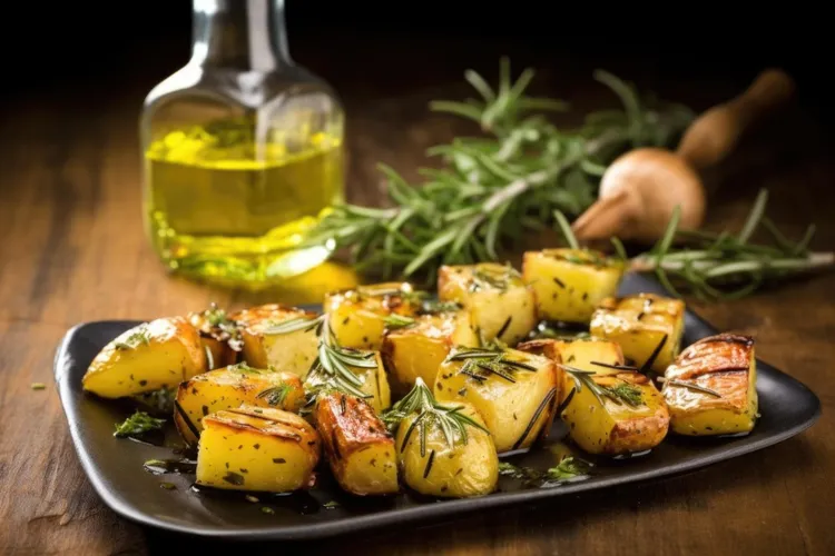 Potatoes with chilli, garlic and rosemary