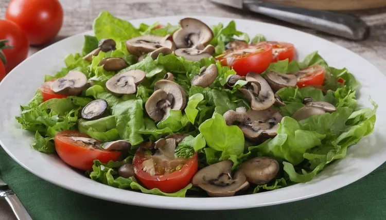 Spicy mushroom and tomato salad