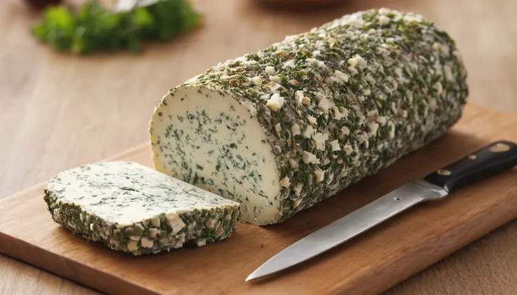 Herb and nut cheese log
