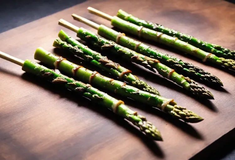 Asparagus on sticks
