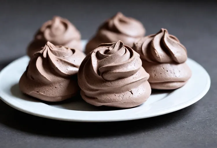 Classic chocolate swirl meringues