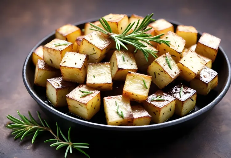 Crunchy roasted garlic and rosemary potatoes