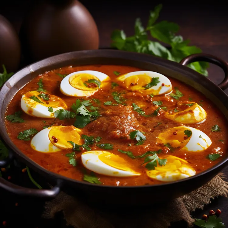Curried eggs