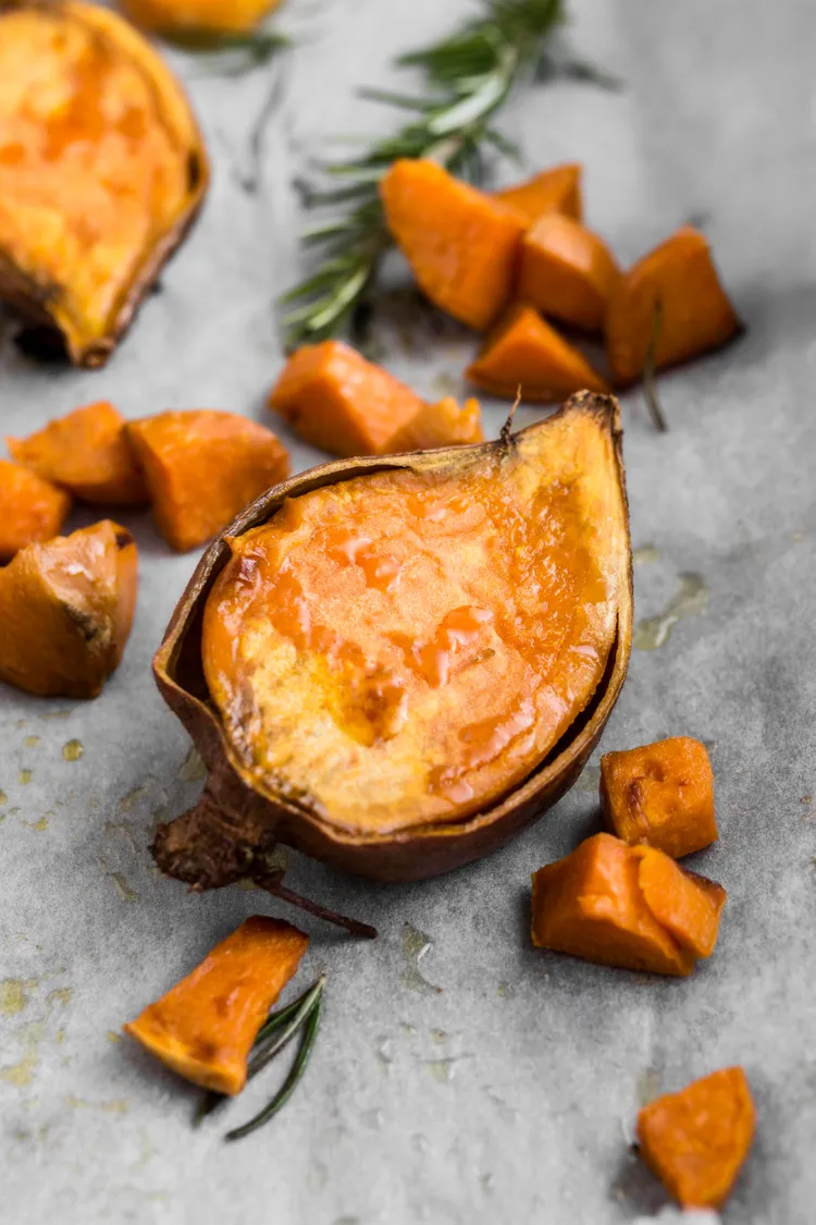 Maple-baked sweet potato