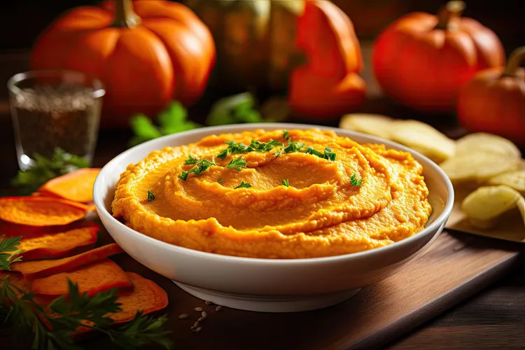 Mashed pumpkin with maple butter