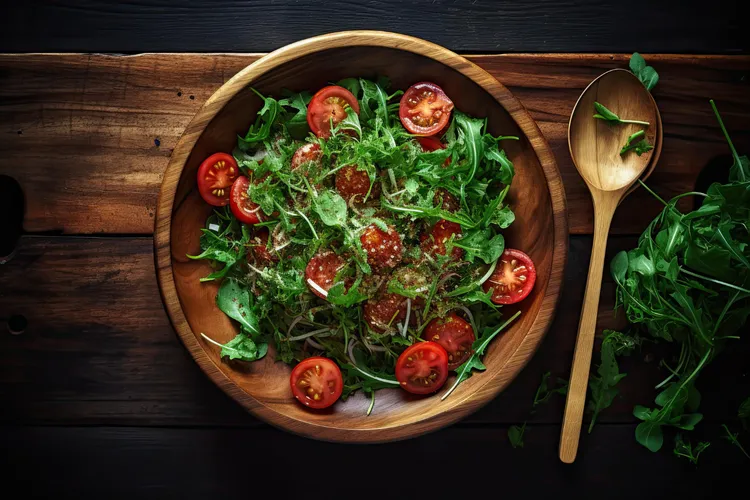 Roasted tomato & parmesan salad