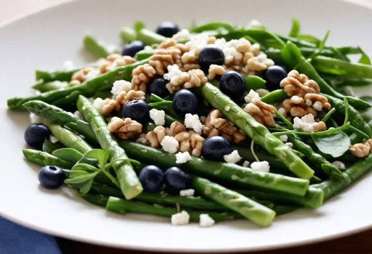 Barley, blueberry and watercress salad